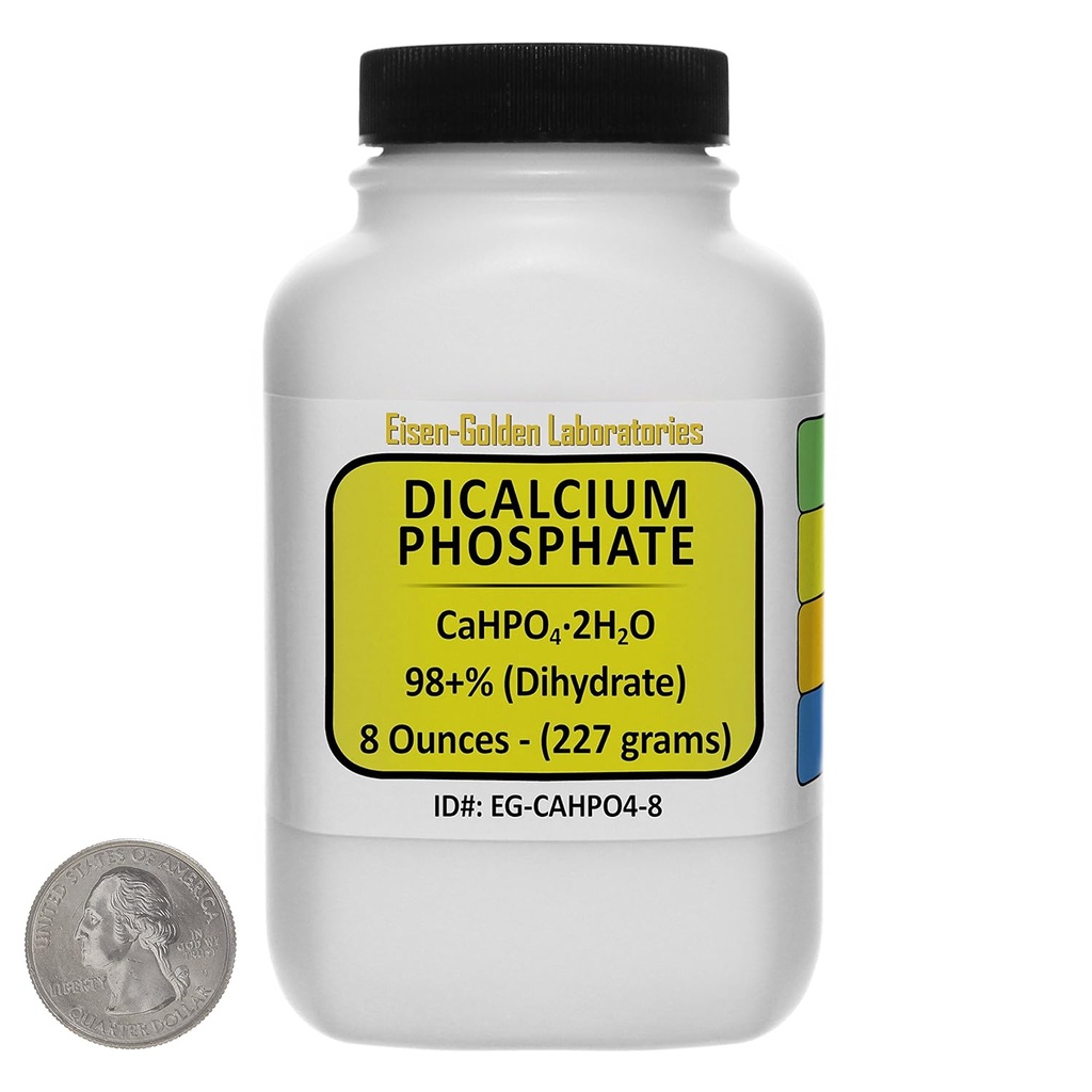 Dicalcium Phosphate [CaHPO4] 98+% USP Grade Toz 8 Oz bir Uzay-Saver Şişe