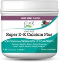 Ionic Fizz Super D-Kuba Plus Pure Essence - Ekstra Magnezyum Vitamin D3, Güçlü Bones ve Stres Desteği için K2 - Karma Berry - 7.41oz