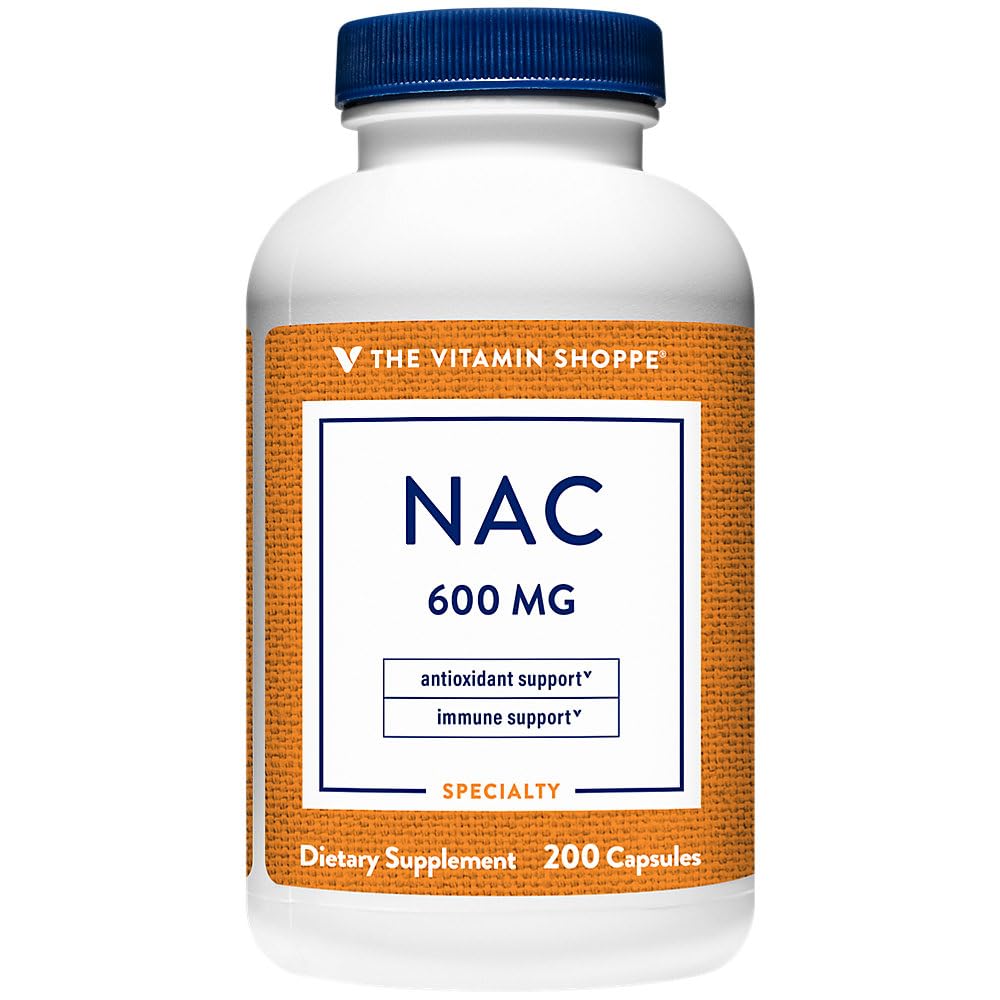 Shoppe NAC N-Acetyl-L-Cysteine - Hücresel Sağlık, Immune & Antioksi Desteği - 600 MG (200 Capsules)