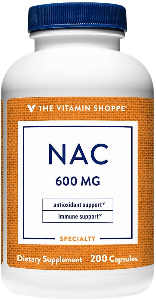 Shoppe NAC N-Acetyl-L-Cysteine - Hücresel Sağlık, Immune & Antioksi Desteği - 600 MG (200 Capsules)