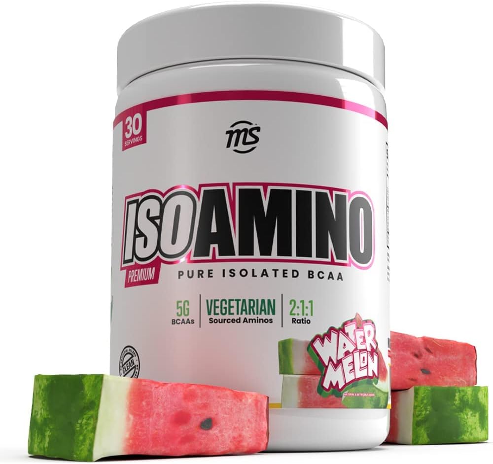 Man Sports ISO Reese - Watermelon Pure Isolated BCAA Toz 270 Grams - Vejetaryen Formula 2:1 - Doğal Malzemeler - Lean Muscle Building Fat Yan Supplement