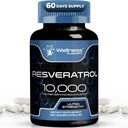 WELNESS LABSRX Resveratrol 120 κάψουλες, συμπλήρωμα ρεσβερατρόλης, Resveratrol 1000mg πολυγωνική ρίζα, Trans ρεσβερατρόλη για υγιή γήρανση, καρδιά, υποστήριξη της υγείας του εγκεφάλου - Vegan, Keto