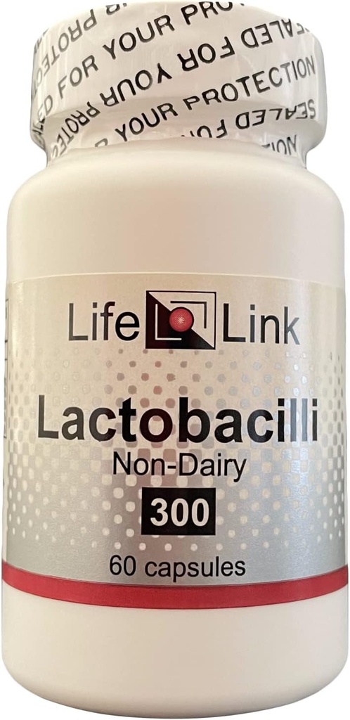 LifeLink Lactobacilli Kompleksi | 10 Milyar CFU | 60 Capsules | Mikrobiyome Desteği, Sağlıklı Bowel Hareketler | Gluten Free & Non-GMO | ABD'de Made in the USA