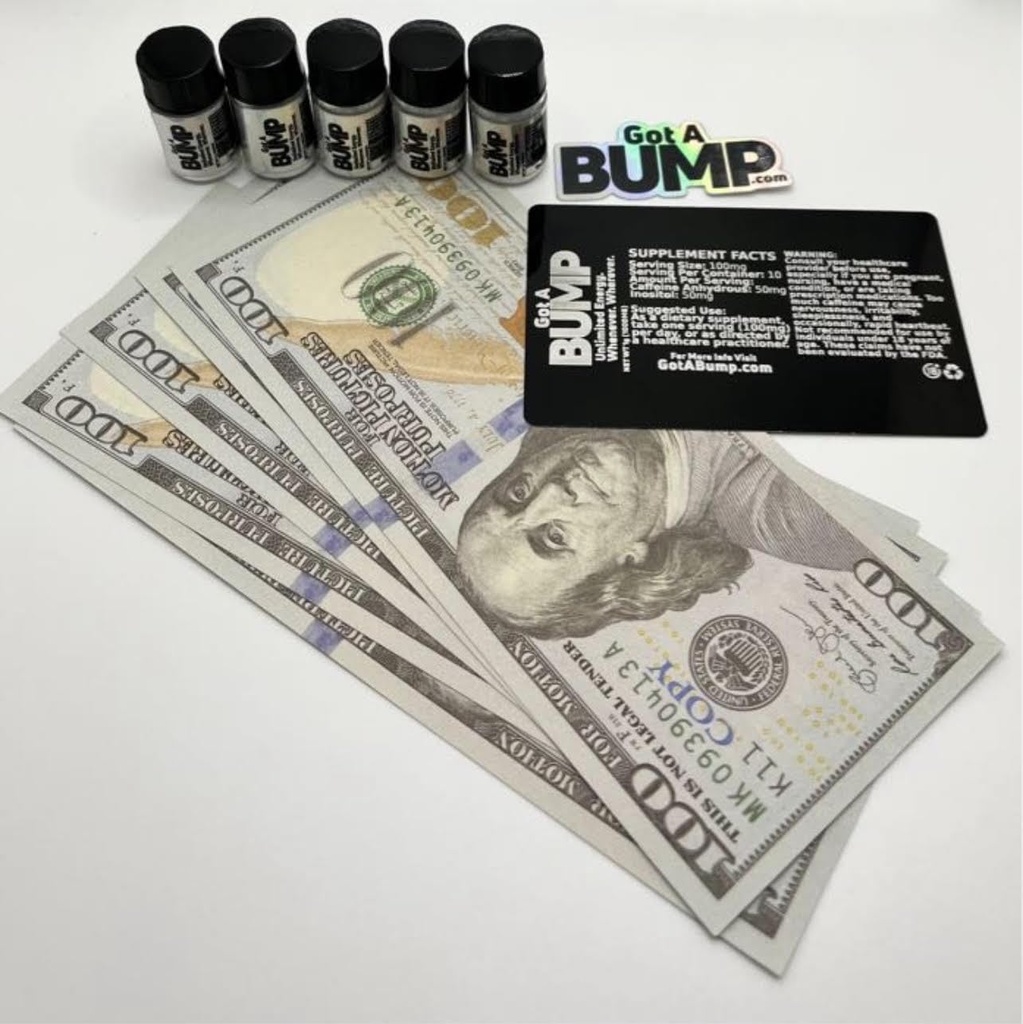A BumpTM - 1g Konteyner (500 mg Caffeine Per Vial) (Starter Sche)