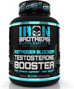 Iron Brothers Συμπληρώματα Testosterone Booster για άνδρες με οιστρογόνα Blocker - Anti-Estrogen Dietary Supplements - Σπόροι σταφυλιού & Tribulus Terrestris – Συσκευασία των 60 καψακίων – μυϊκή ανάπτυξη Boost - 30 ημέρες