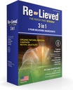 Re-lieved 3-in-1 Patches — Organic Natural Menthol, Camphor and Methyl Salicylate — Superior Sticking Clear Pain Patch — Aluminum-Free, Water Resistant and USA Made — 60 Count