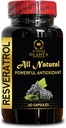 RESVERATROL EXTRACT - Προστασία ανοσοποιητικού συστήματος, συμπλήρωμα υποστήριξης ανοσοποιητικών, Αντιοξειδωτικά με ανοσοενισχυτικά, συμπληρώματα ενέργειας για ηλικιωμένους, κάψουλες ανοσοϋποστήριξης - 1 Φιάλη 60 Κάψουλες