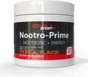 Nootro-Prime Brain Boost - Focus Brain Supplement - Mushroom Supplement Toz with Alfa GPC, Nootropic Brain Supplements for Memory and Focus with Lions Mane, 30 Hizmet, Tropikal Flavor