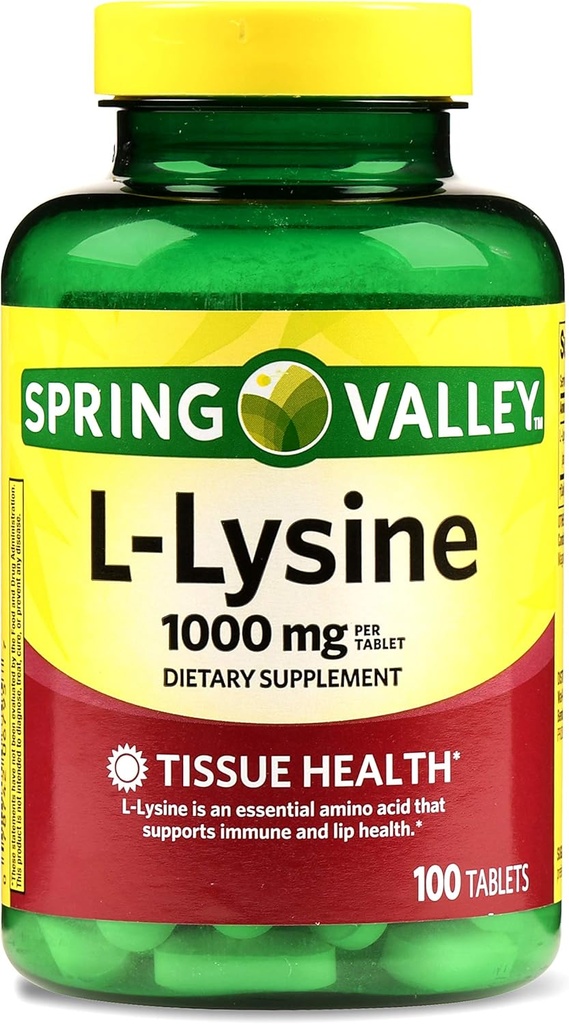 Spring Valley - L-Lysine 1000 mg, 100 Tablet