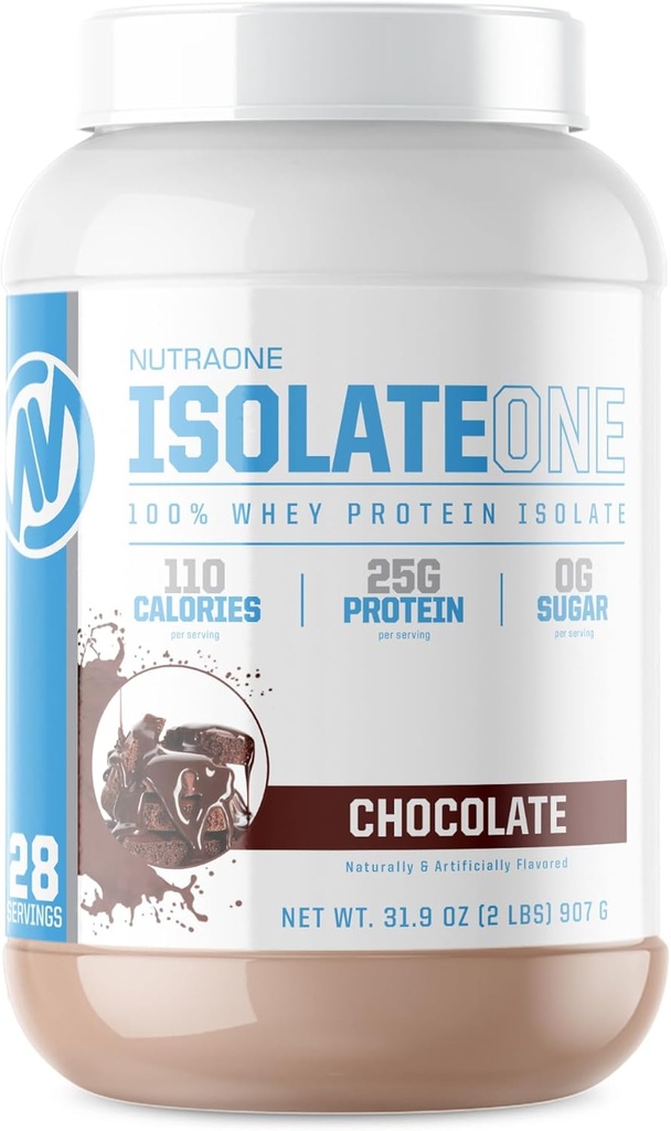 NutraOne IsolateOne Whey Isolate Protein Toz %100 Pure Whey Isolate Toz (Gourmet Çikolata - 2 lbs)