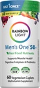Rainbow Light Multivitamin for Men 50+, Vitamin C, D & çinko, Probiyotiks, Men's One 50+ Multivitamin Yüksek Potency Immune Support, Non-GMO, Vegetarian, 60 Tabletler