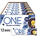 BİR Protein Barları, Blueberry Cobbler, Gluten 20g protein ve 1g Sugar, Pantry Staples, 2.12 oz (12 Count)