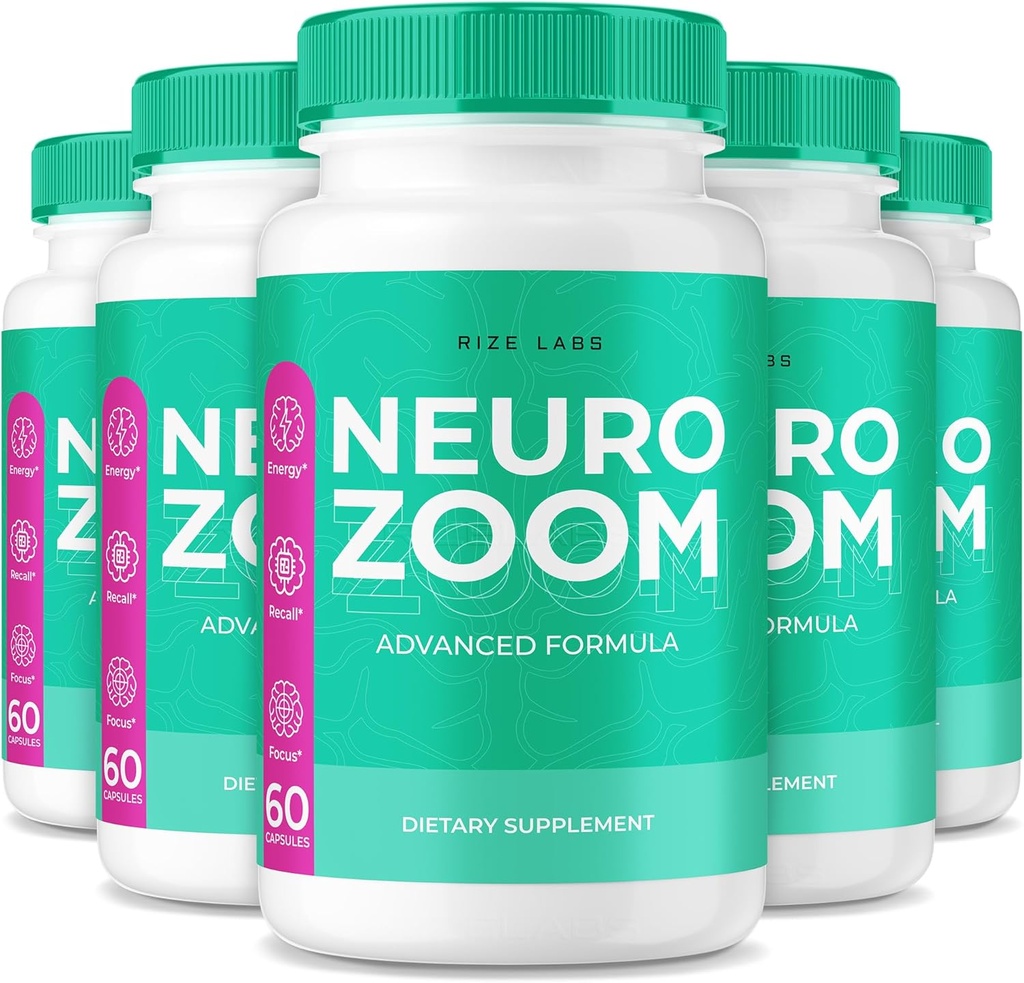 (5 Pack) Neuro Zoom συμπλήρωμα, Neuro Zoom Organic Memory supporting Formula, Neuro Zoom για τη μείωση των αρνητικών επιπτώσεων της εγκεφαλικής ομίχλης, Neuro Zoom χρησιμοποιείται για την ενίσχυση της μνήμης, NeuroZoom Κριτικές (300 κάψουλες)
