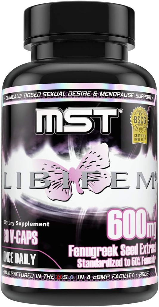MST Libifem, Fenugreek Tohum Üretimi Capsules, Boost Desire, Libido, Arousal ve Memnuniyet Plus Menopause Health Support, Supplement for Women, 30, Count BSCG sertifikalı İlaç Ücretsiz.