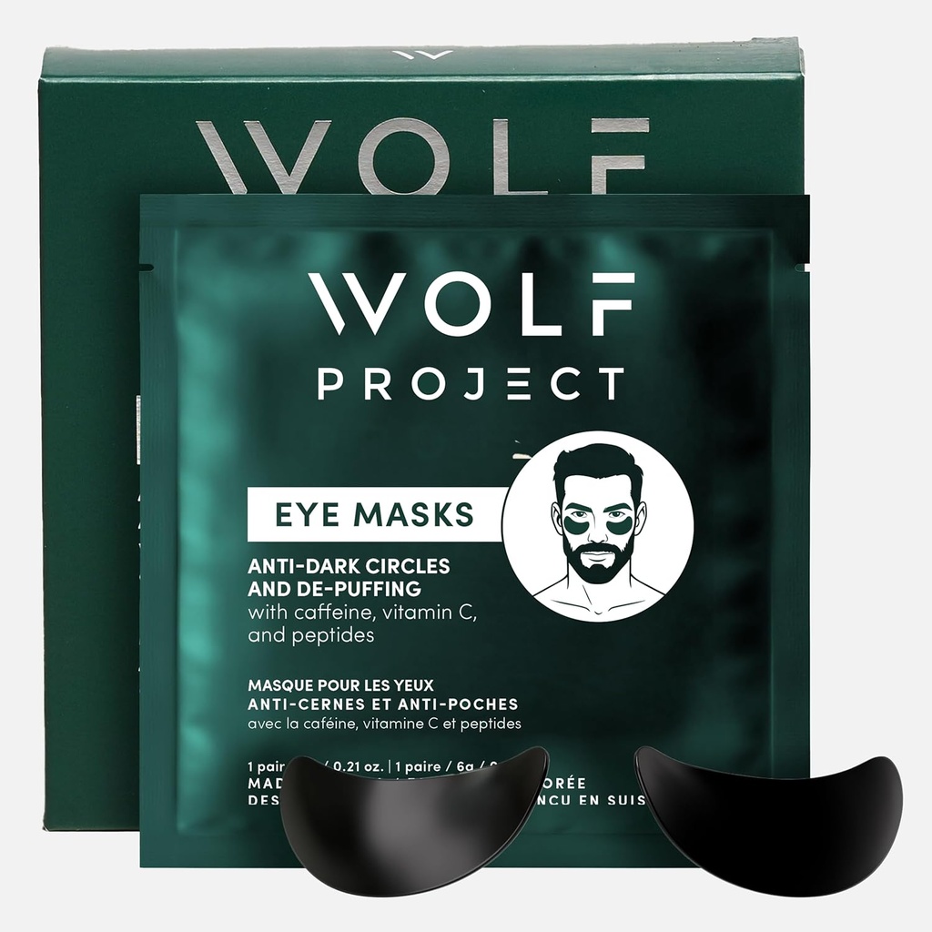 Wolf Project Under Eye Patches (5 çift) For Dark Circles, Puffy Eyes ve Wrinkles - Caffeine, C ve Peptides ile. Eye Masks Tired Eyes And Under Eye Bag