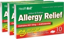 SağlıkA2Z® Antivirüs Yardımı | Cetirizine 10 mg | Tüm Gün Antivirüs Yardımı | Kapalı ve Açık | Itchy Throat, Sneezing, Runny Nos (10 Count (Pack of 3))