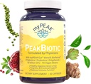myPEAK PeakBiotic: Το Ultimate Vegan Synbiotic με 50 δισεκατομμύρια CFU Προβιοτικά Πρεβιοτικά Μεταβιοτικά Modbiotics και Gut Lining για την ενίσχυση της πέψης, δέρμα, και Mood με 2-Month Supply, 60 κάψουλες