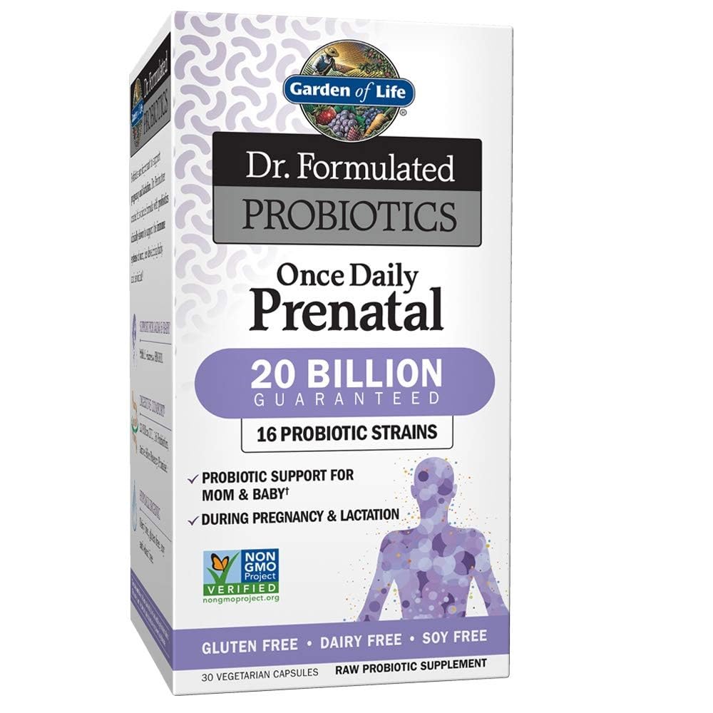 Life Dr. Formulated Probiyotiks Once Daily Prenatal - Asitofilus & Bifidobacteria Probiyotik Support for Mom & Baby - Gluten, Süt & Soy Free - 30 Count Vegetarian Capsules