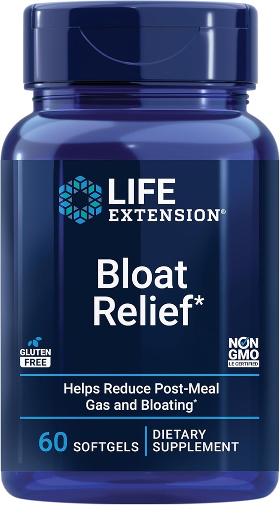 Life Extension Bloat Relief, Artichoke, Ginger, fennel και Turmeric για την Digestive Υγεία, υποστηρίζει Bloating Relief και προωθεί Digestive Comfort, Gluten Free, Non-GMO, 60 softgels