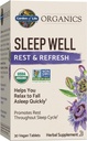 Life Organics Sleep Well Rest & Reno 30 Tabletler, Lemon Balm, Green Tea Extract L-Theanine, Valerian Root, Chamomile, Probiyotiks-Organic Non-GMO Vegan Gluten Free Herbal Supplement