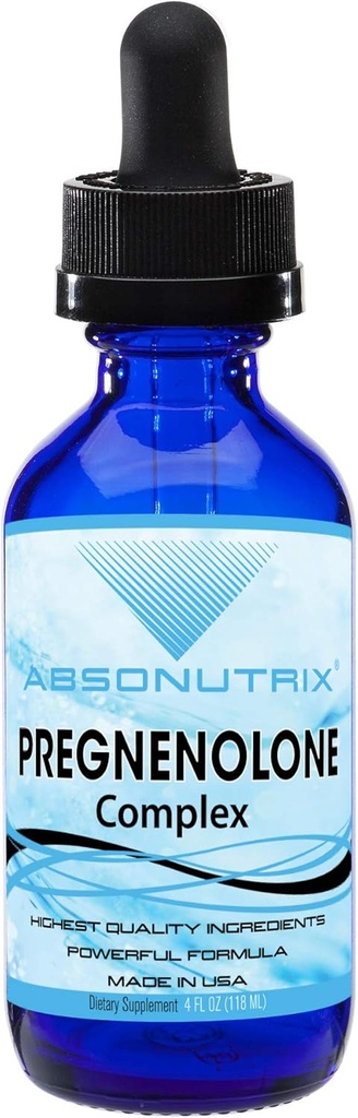 Absonutrix Pregnenolone Supplement 100mg, 4 Oz Liquid, 200 Hizmet, ABD'de Yapıldı, Hızlı Aborpsiyon, Kalite Potent Malzemeler, Üçüncü Taraflı Test Edildi, Non-GMO, GMP sertifikalı, Cruelty-Free Products