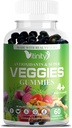 VITINITY Made with Real Super Veggies Delicious Gummy Supplement,Men, Women & Kids (60 Chews),30 Veggies,Herbs,Fruit and Sebze Vitaminleri,Non-GMO,Pectin-Based,Gluten-Free,No More Pills (30 Day Supply)