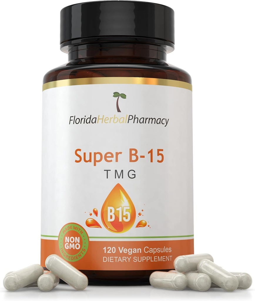 Florida Herbal Pharmacy, Super B-15 TMG (120 κάψουλες) Παγγαμικό Οξύ Συσκευασία του 1