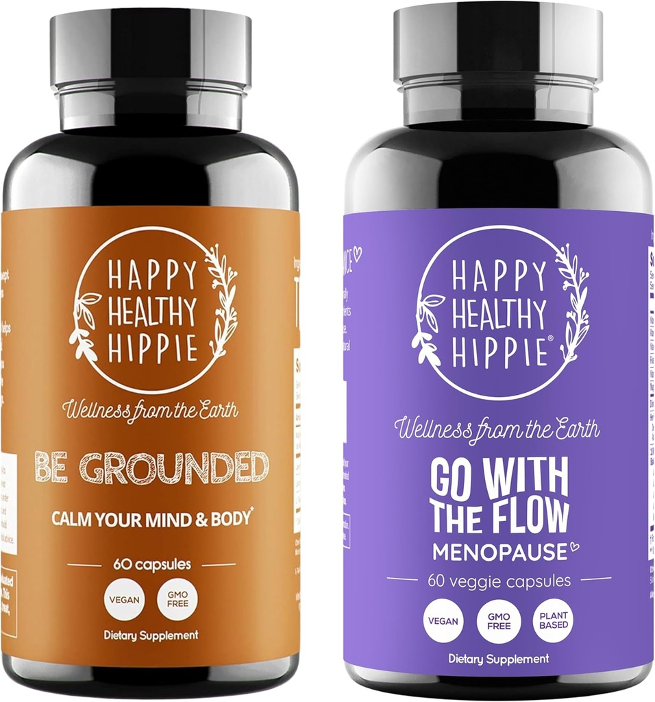 Happy Healthy Hippie Go with The Flow Menopause Support & Be Grounded Stress Relief