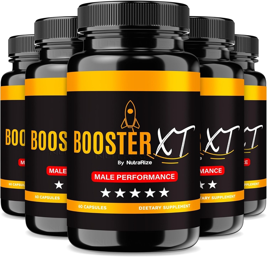 NutraRize (πακέτο 5 Booster XT για άνδρες, Καψάκια Ανδρικής Ενίσχυσης, Premium Formula για την υποστήριξη της καθημερινής ενέργειας & μέγιστη απόδοση, χάπια πολυβιταμίνης για τη συνολική υγεία, Κριτικές (300 κάψουλες)