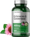 Horbäach Echinacea Goldenseal Capsules | 1400 mg | 300 Count | Vegetarian, Non-GMO, Gluten Free Extract Supplement Supplement Supplement Supplement