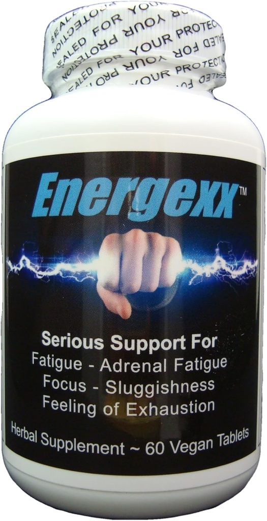 Energexx - Ciddi Adrenal Support /Fatigue, Focus, Sluggishness, Enerji Ginger, Ashwagandha ve Rhodiola Rosea için.