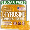 Joyli L Tyrosine Gummies 1000MG - Çocuklar ve Yetişkinler için L-Tyrosine Supplement - Calm & Focus Gummies for Brain, Memory, Mood, and Energy - 500 mg L- Tyrosine Toz per Gummy - Vegan, Gluten-Free