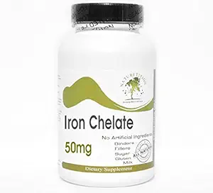 Iron Chelate 50 mg - 100 Capsules - Nomixs - Naturetition Supplements