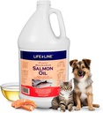 Life Line Wild Alaskan Salmon Oil for Dogs & Cats | Omega-3 Fish Oil Supplement for Skin Health, Shiny Coat & Ortak Destek - 128 oz