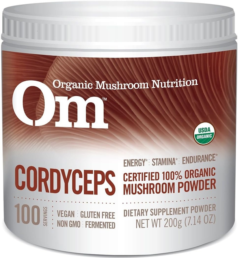 Om Organik Mushroom Superfood Toz, Cordyceps, 100 Hizmet, Enerji ve Endurance Desteği Tamam, 7.05 Ounce (Pazar 1)