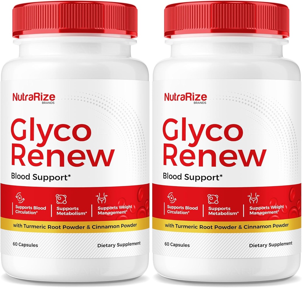 NutraRize (Pack of 2 Glyco Renew Pills, All Natural Blood Support Formula, Maximum Strength Supplement to Reservate Stable Levels, Your Journey Towards Health, Official Reviews (120 Κάψουλες)