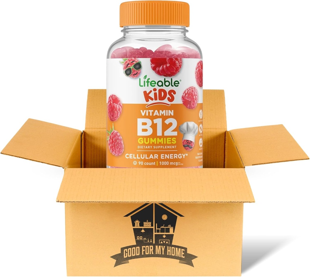 B12 Vitamin Gummies Sche. One Şişe 90 t Lifeable Kids Vitamin B12 Gummies içerir. Diyetsel Supplement, Gluten Free, Non Gmo ve Chewable B12 Vitamins Gummies. Home Box için Good For My Home Box!