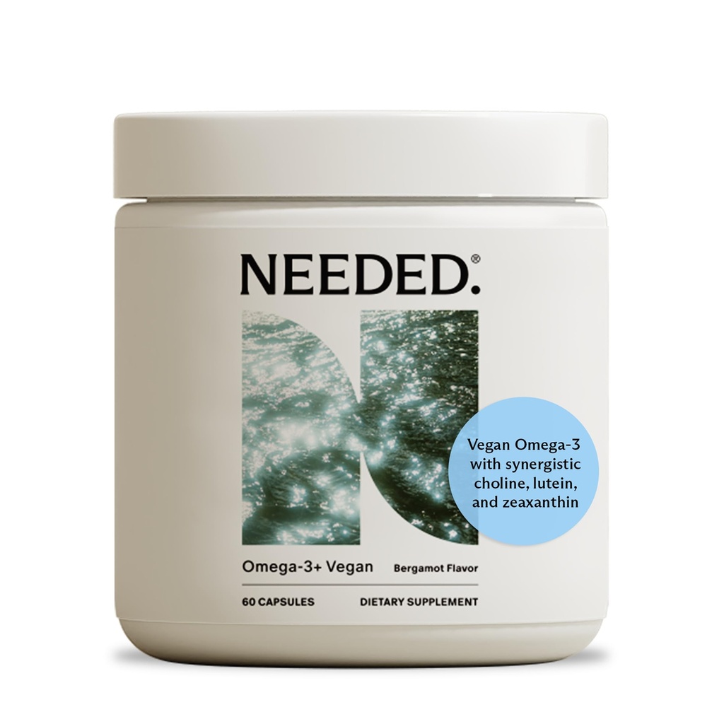 Gerekli. Prenatal Omega-3 - Yüksek Potency Dose of Sustainably Sourced Fish Oil, Bergamot Flavor, 1000 mg DHA, 1000 mg EPA, Bir Gelatin-Free, Plant-Based Softgel Shell, 30-Day Supply