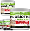 8oz Probiyotiks Toz + 240ct Hemp Glucosamine Ortak Supplement Sche - Relieves Diarrhea + Joint Pain Relief - Digestive Enzymes + Prebiyotiks + Omega 3, Hemp Oil + Chondroitin, MSM - ABD'de Made in USA