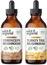 Wild & Organic Cordyceps Tincture 4 fl oz & Türkiye Tail Mushroom Tincture 4 fl oz