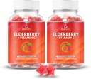 Çinko ve Vitamin C ile Canlı Yaşlı Gummies - Immune Support Supplement with Vitamin D, A, E, B12 - Sağlıklı Kemikler ve Dişler için Gummies, Keto & Non-GMO - Raspberry Flavor | 2Pack