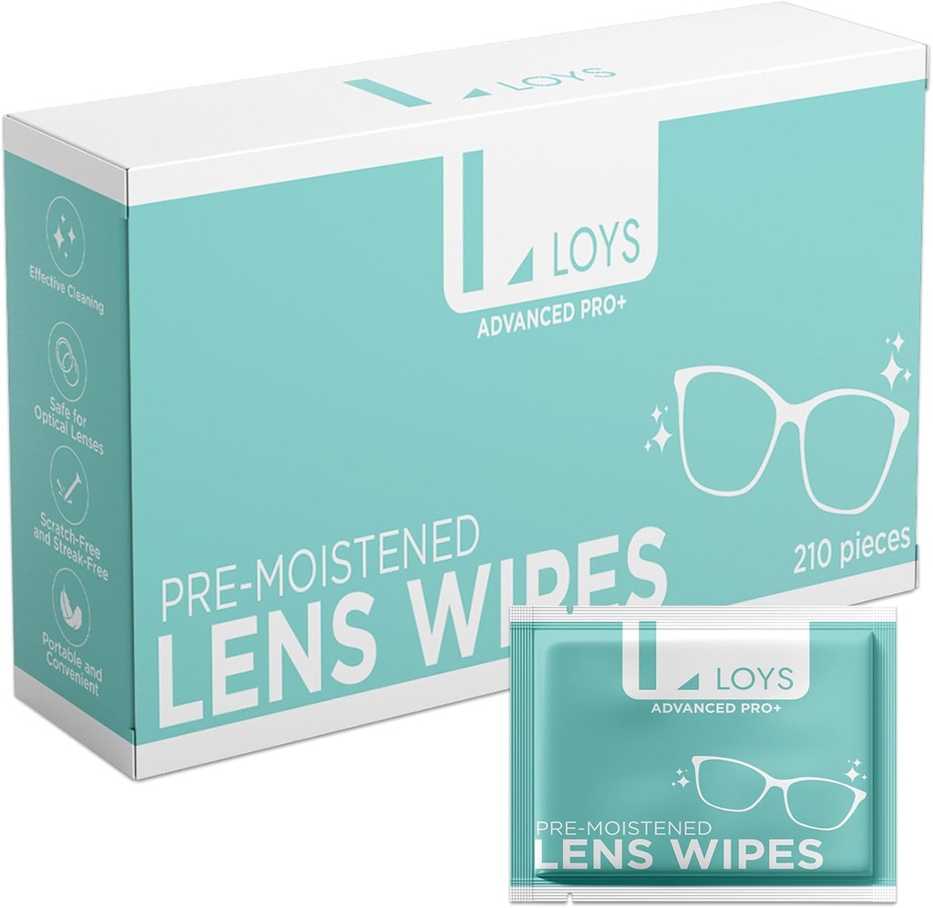 Lensler için Wipes, Eyecam Temiz, Pre-moistated Bireysel olarak Sracth Free Streak Free Clean Wipes for Labtop, Sun Cars, Camera, Goggles by Loys Advanced Pro, 210 Counts