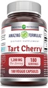 Amazing Formulas Tart Cherry 1200 MgPer Serving | 180 Veggie Capsules Supplement | Non-GMO | Gluten Free | Made in USA