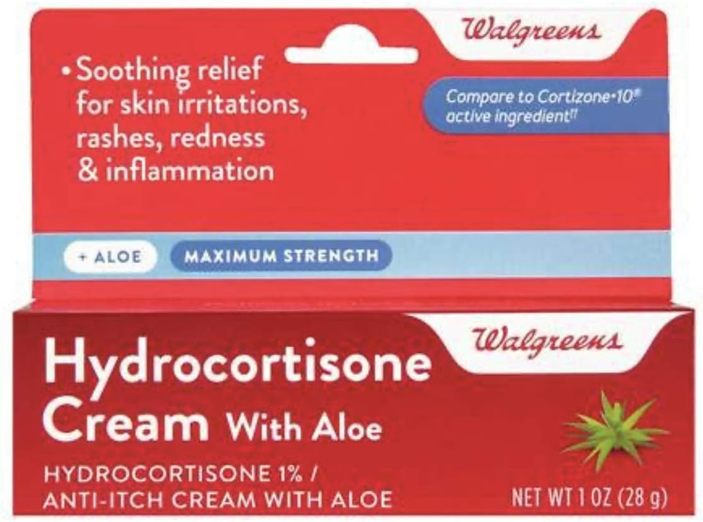 Walgreens Hydrocortisone with Aloe Cream% 1 Maximun Strength