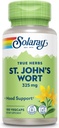 SOLARAY St Johns Wort 325 mg Whole Aerial - Health and Mood Support Supplement - 60-Day Money Back Guarantee - Non-GMO, Vegan, Lab Verified (100 CT)