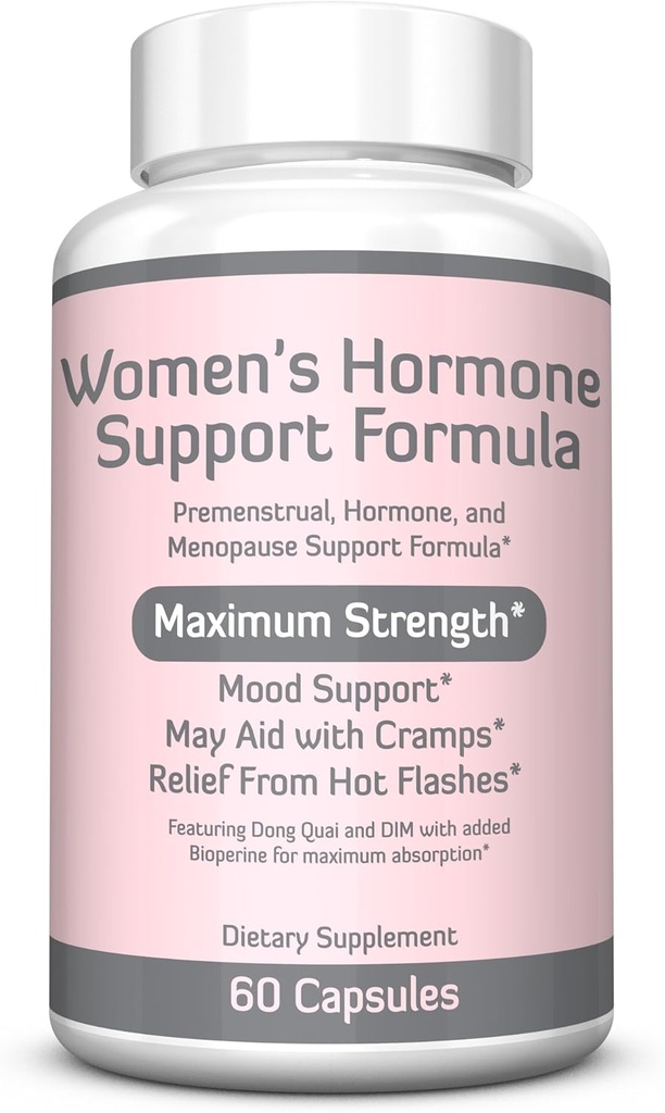 Re+Gen Nutrition Women's Hormone Balance Support, Supplement with Vitamin E, Dong Quai, and DIM 200mg with BioPerine, PMS, Hot Flashes, Mood Swings, Night Sweats Support, 60 Capsules, 2 Month Supply