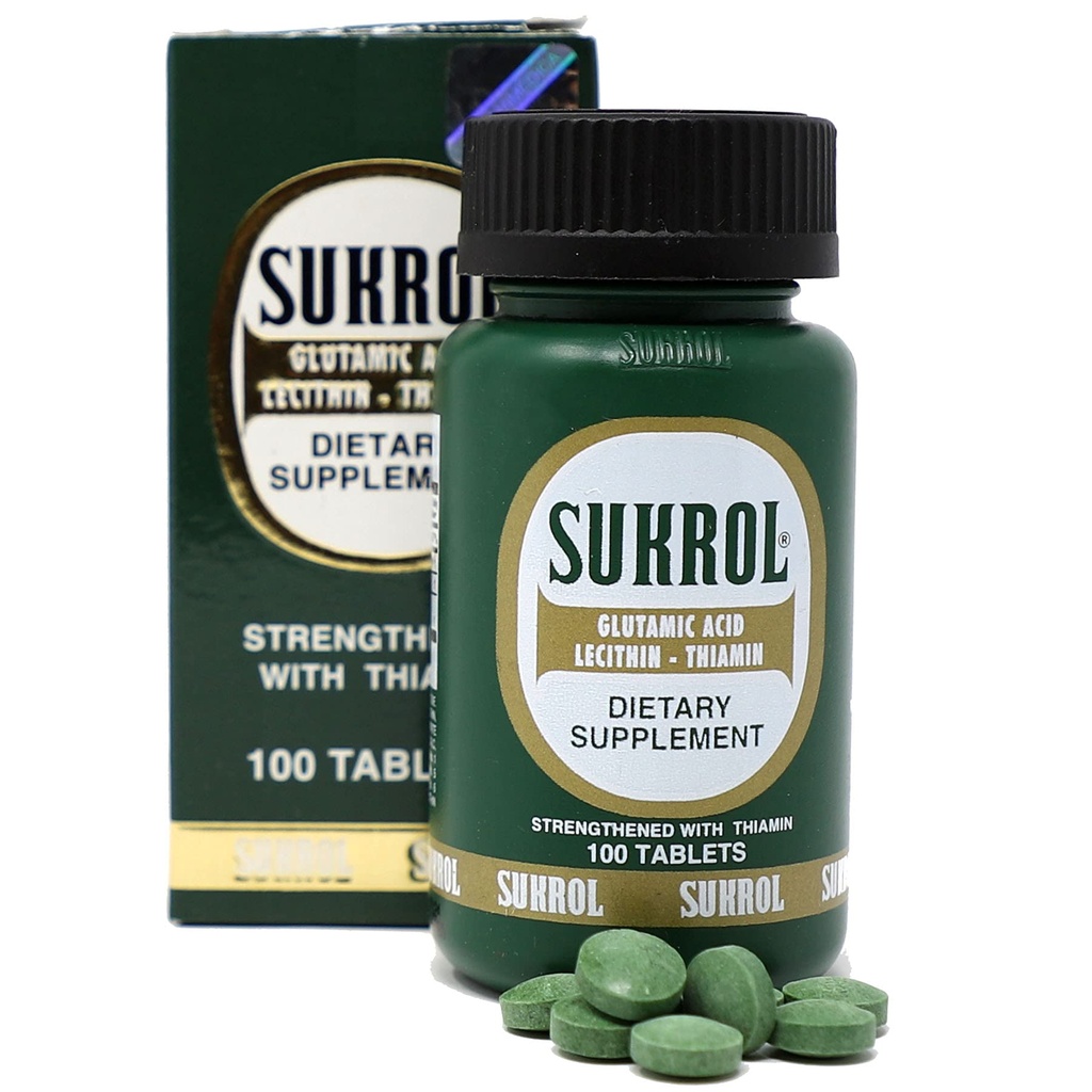 SUKROL, Vitamin, Sağlıklı Beyin Fonksiyonlarını Geliştir, 100 Tablet, Şişe