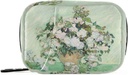 Gül Van Gogh Pill Box 7 Günlük Pill Case Bag Travel Pill Organizer Bag with Surface Portable Weekly Case Compact Boyut for Vitamin Supplement Holder