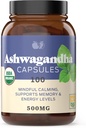 Organik Ashwagandha Capsules - 100 Capsules 500 mg Pure Organic Ashwagandha Supplement for Calming Support