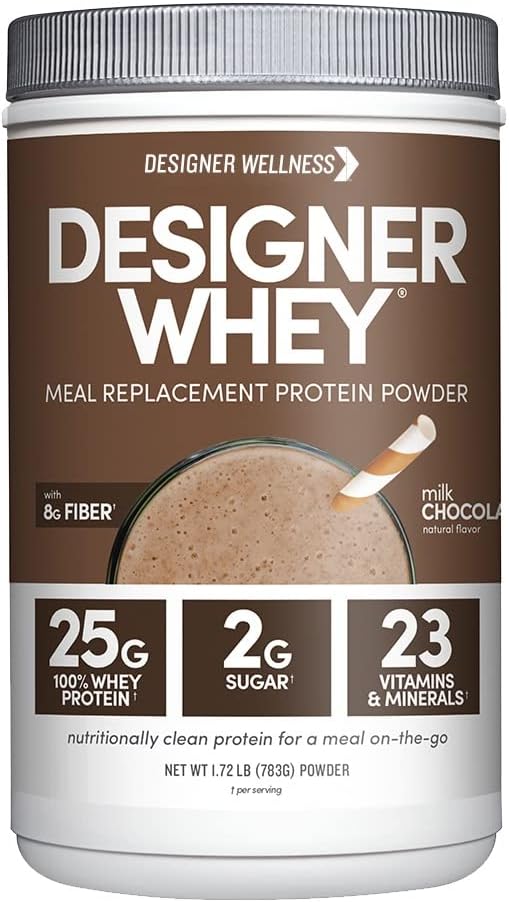 Tasarımcı Wellness, Tasarımcı Whey Protein Meal Emekli Toz, Organik Superfood Kompleksi Karbs, Vitaminler, Mineraller, Gluten-Free, Milk Chocolate, 1.72 Pound